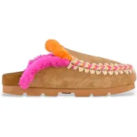 Mou para mulher. MU.FW431005A Winter Bio Leather Clogs castanho (41), Couro, Marrom, Plano, Nenhum, Casual