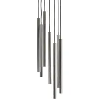 Sigma Candeeiro suspenso Sopel Lux, 7 lâmpadas, redondo, preto/prateado, G9