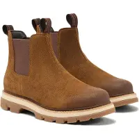 Sorel para homem. 2181121242 Botins de Pele impermeáveis Chelsea Lark-47 castanho (44), Couro, Marrom, Plano, Nenhum, Casual