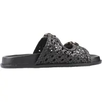 Carmela para mulher. 16305801-NEGRO Sandálias de couro 163058 preto (40), Plano, Nenhum, Casual