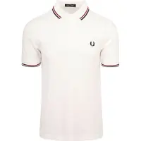 Fred perry para homem. M3600 Polo Twin Tipped branco (S), Casual, Algodão, Manga curta