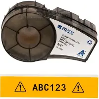 Brady M21-750-595-YL fita preta sobre amarelo 19,1mm x 6,40M