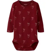 Name it Macacão/Body 'NBFRatia' bege / ecru / vermelho escuro