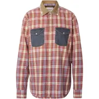 Replay Camisa azure / castanho / amarelo / vermelho