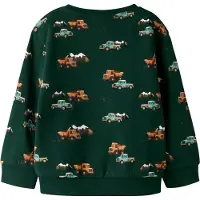 Name it Sweatshirt 'NMMONIKIAN' azul ciano / verde escuro / tangerina / branco