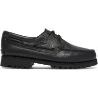 Timberland para homem. TB0A2PDQANI1 Náuticos de 3 ilhós cosidos à mão Authentic preto (41 W), Couro, Plano, Cordão, Casual